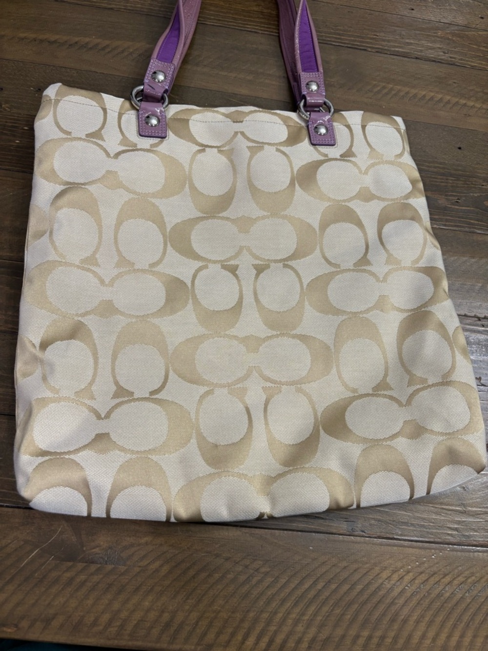 Coach Poppy Slim Glam Tote Bag - Picture 2 of 9